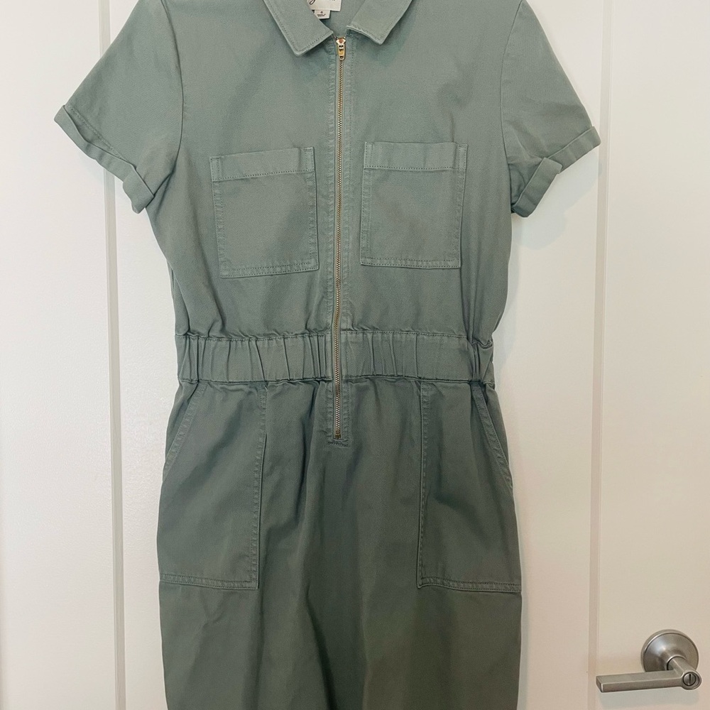 J. Crew Zip-front Chino Dress